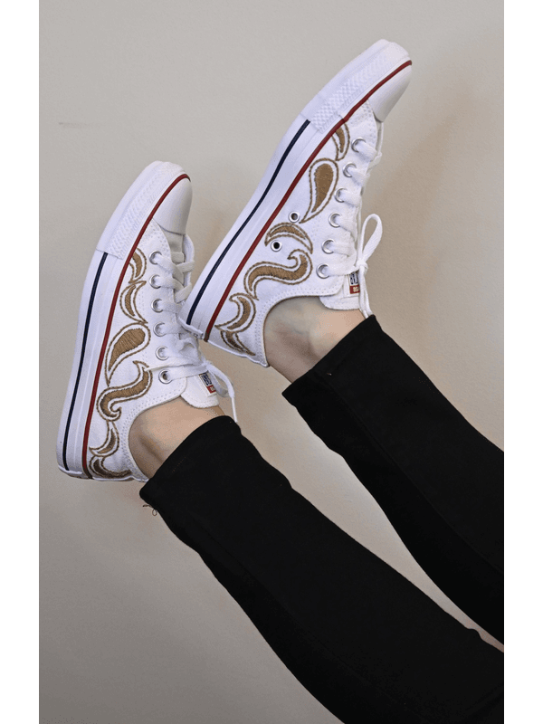 All Star Branco Cano Baixo Modelo Ravello