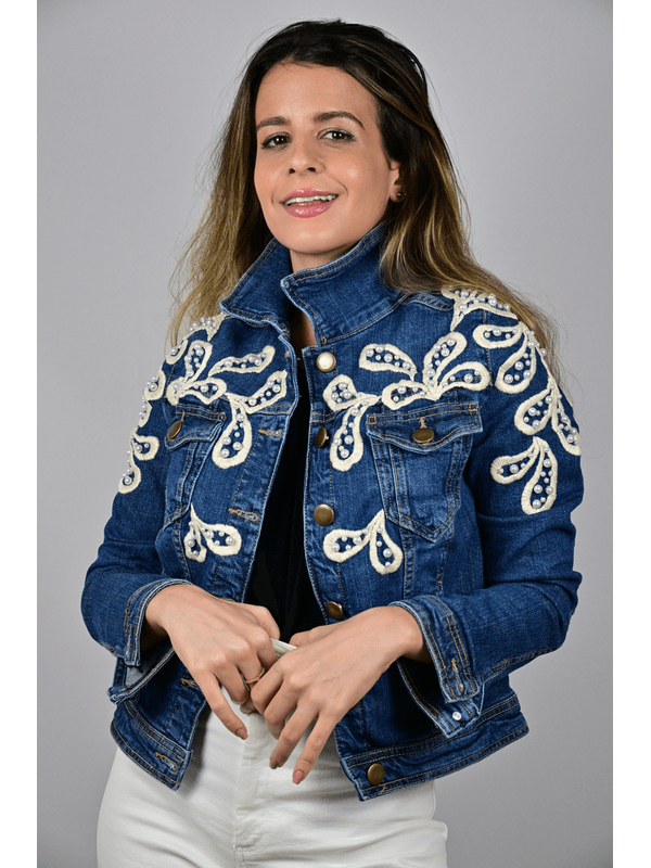 Jaqueta Jeans Azul Modelo Sofia Dois Lados BIAAGUILA