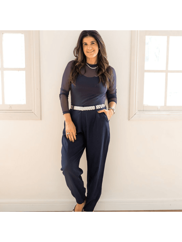 Calça Feminina Cenoura Flat Ice - Marinho