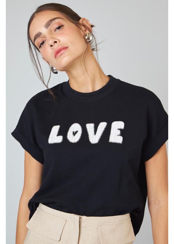 T-Shirt Love and Live Preto - NUMERODUE