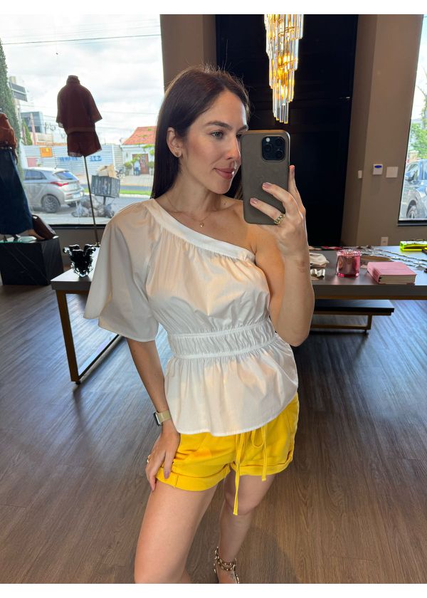 Blusa Emilia Off white - NUMERODUE
