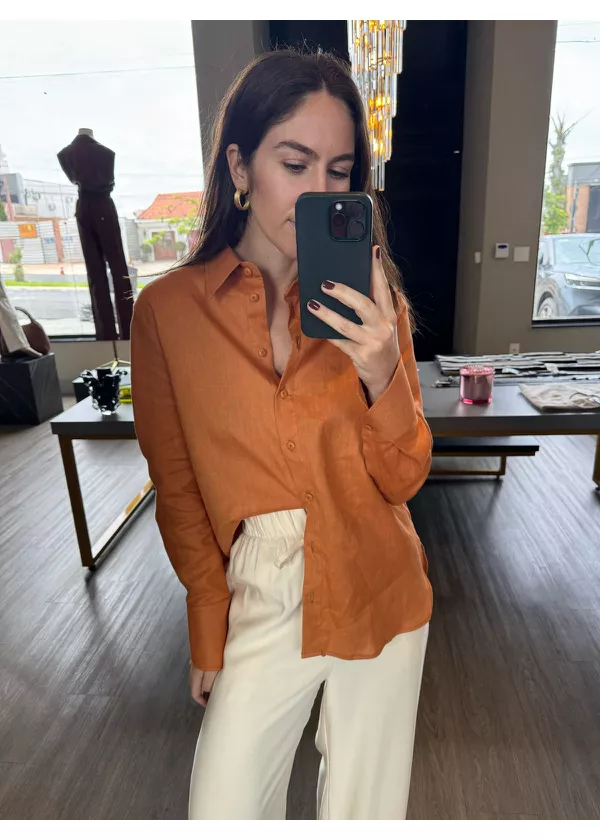 Camisa Dominique Laranja - NUMERODUE
