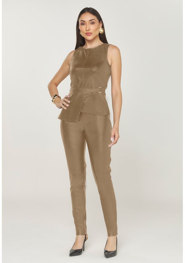 CALÇA PU BOLSO FACA