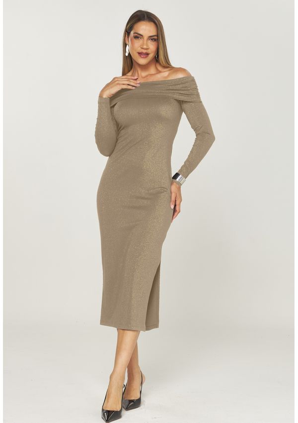 VESTIDO OMBRO A OMBRO BRILHO