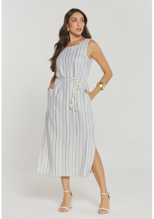 VESTIDO TECIDO LISTRADO