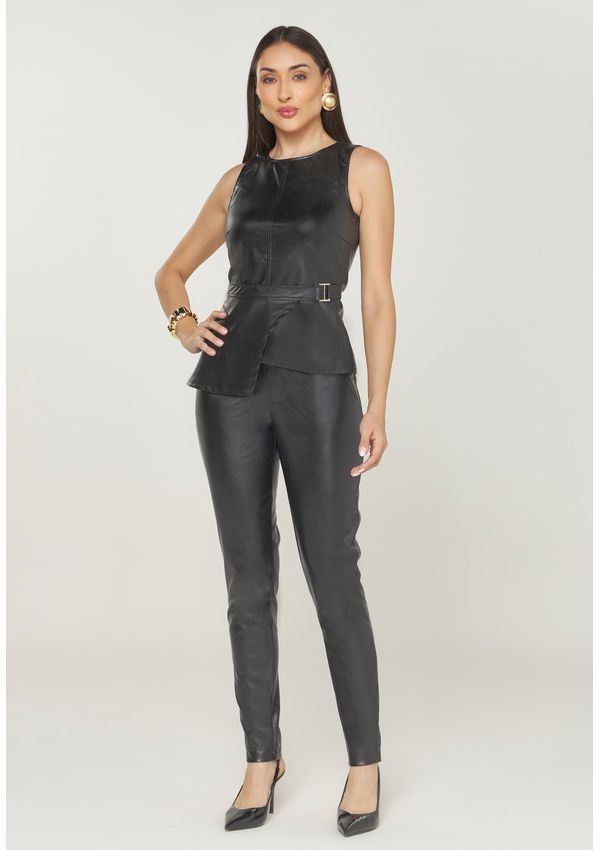 CALÇA PU BOLSO FACA