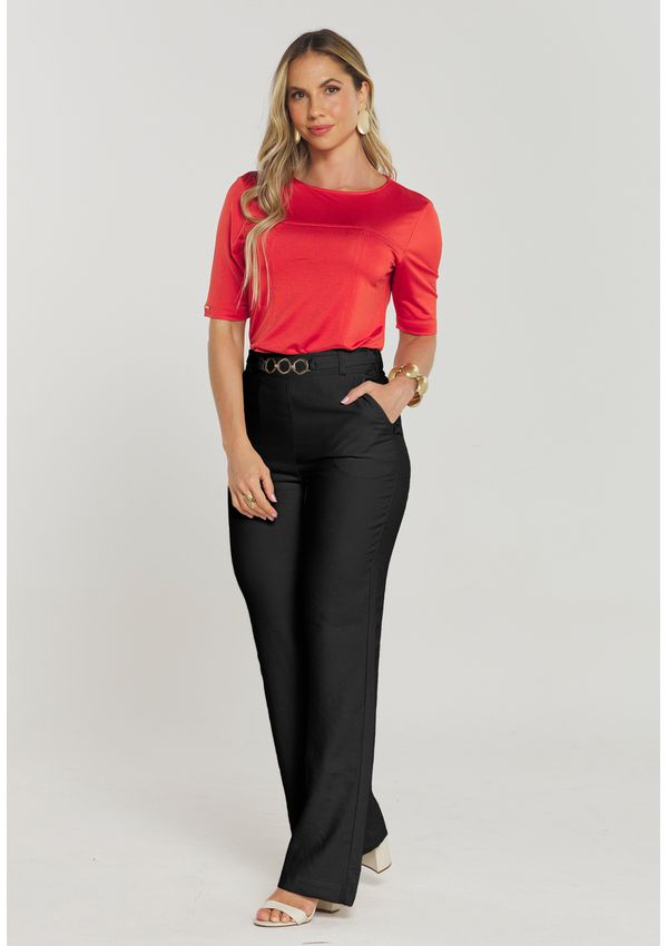 CALÇA FLARE VISCOSE TWILL