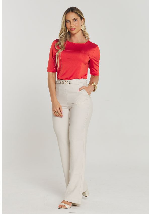 CALÇA FLARE VISCOSE TWILL