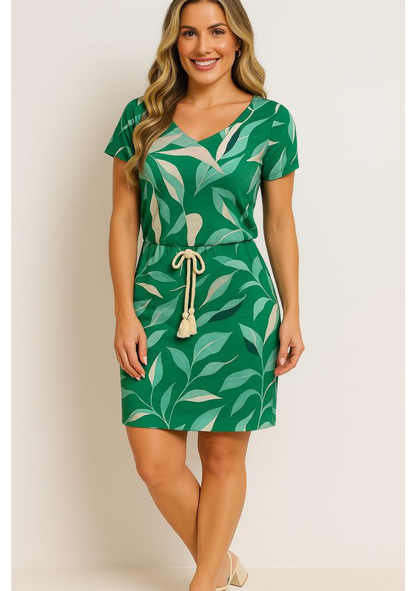 VESTIDO CURTO VISCO ESTAMPADA