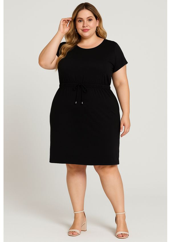 VESTIDO CANELADO PLUS SIZE