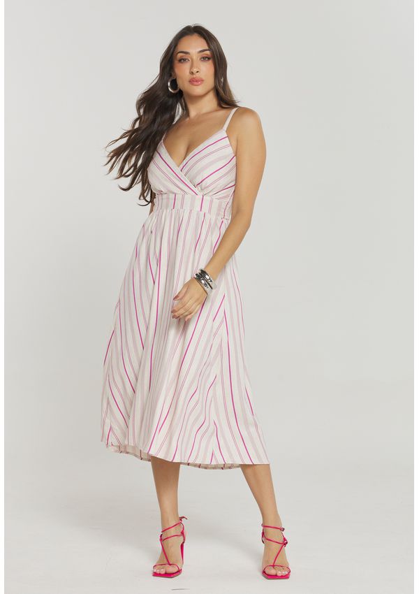 VESTIDO ALÇA LISTRADO
