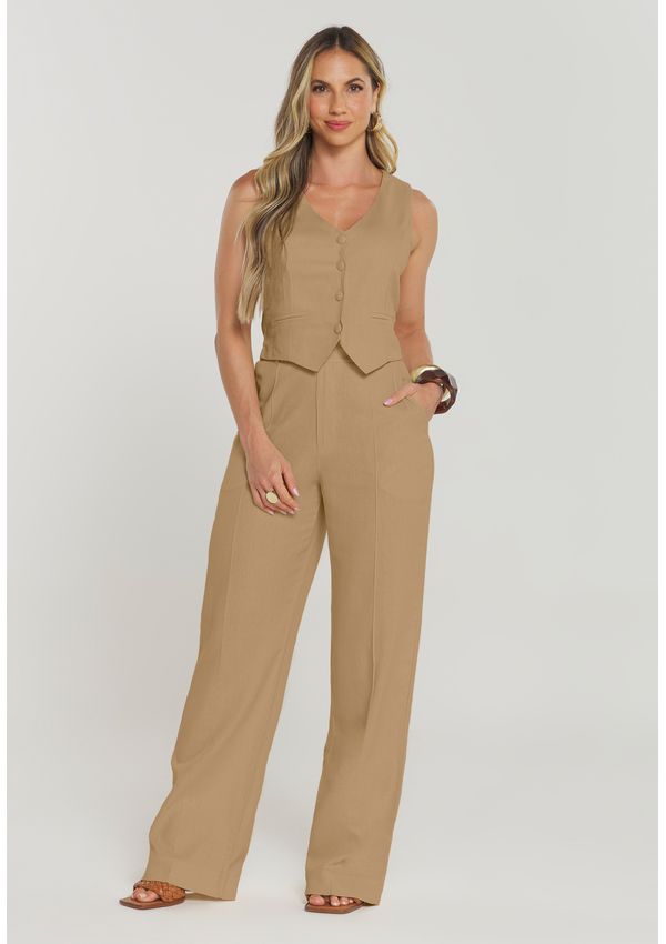 CALÇA LINHO WIDE LEG