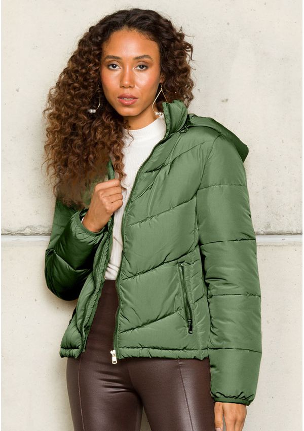 JAQUETA FEMININA PUFFER CAPUZ 
