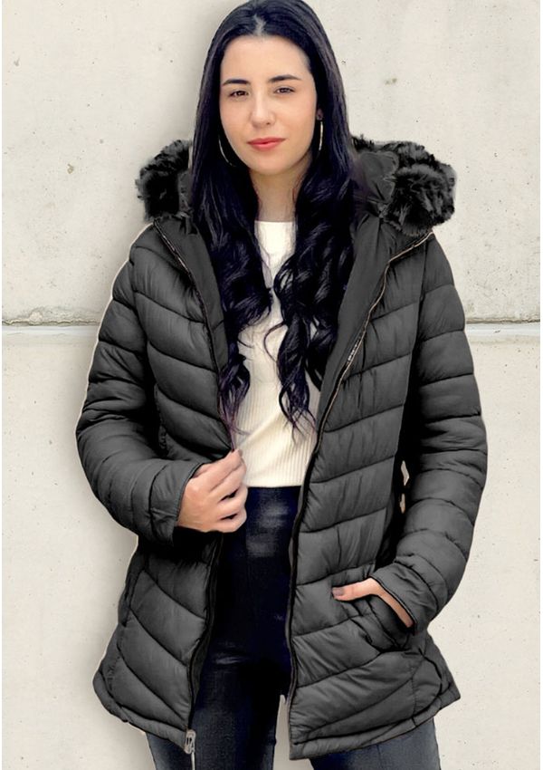 PARKA FEMININA REVERSÍVEL 