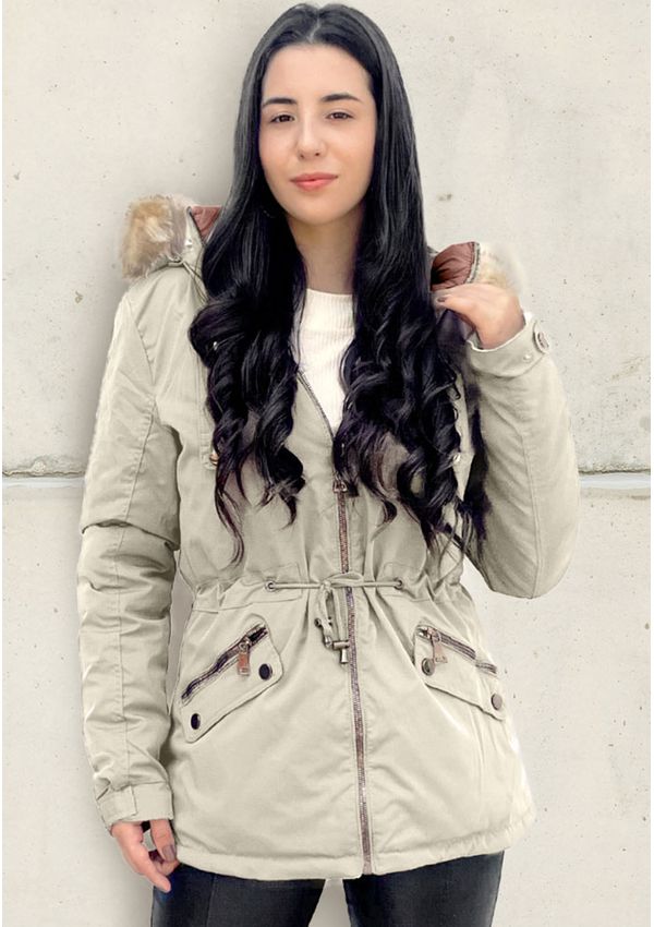 PARKA FEMININA REVERSÍVEL 