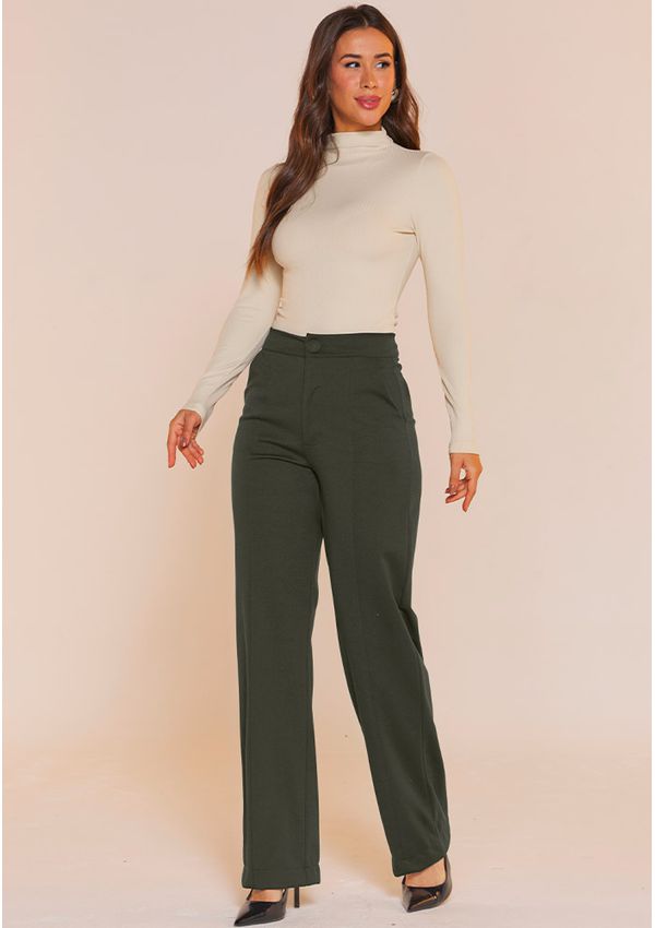 CALÇA WIDE LEG PONTO ROMA