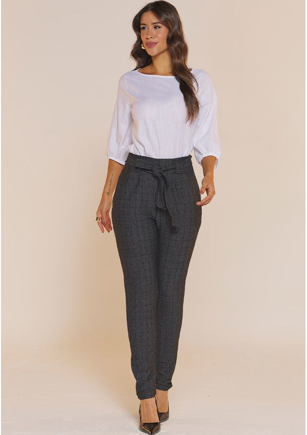 CALÇA CLOCHARD JACQUARD