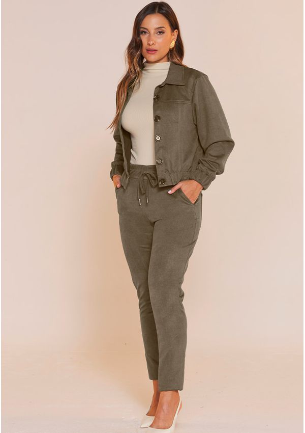 JAQUETA SUEDE SARJADA