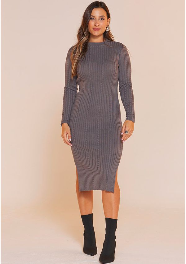 VESTIDO TRICÔ CANELADO