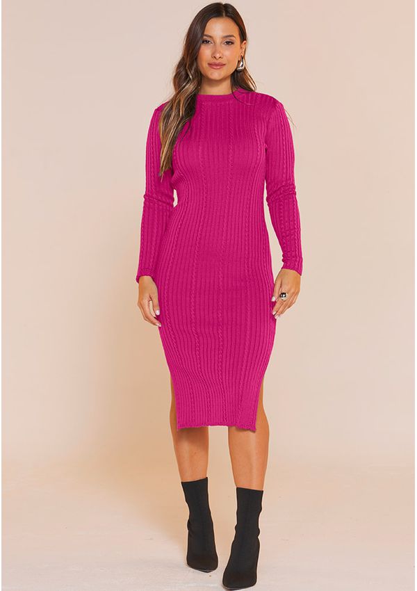 VESTIDO TRICÔ CANELADO