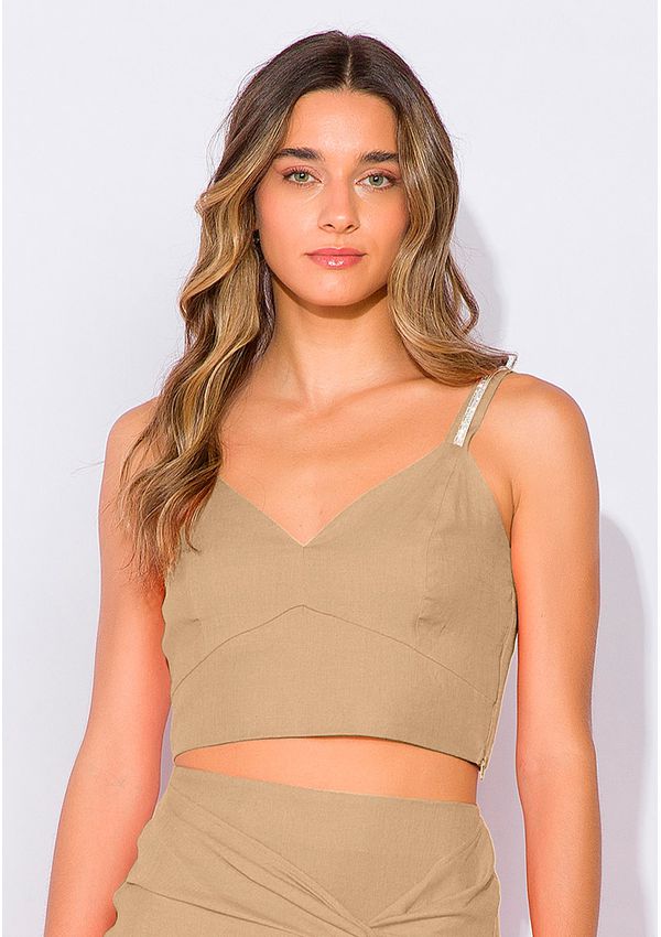 Cropped Alça Brilho