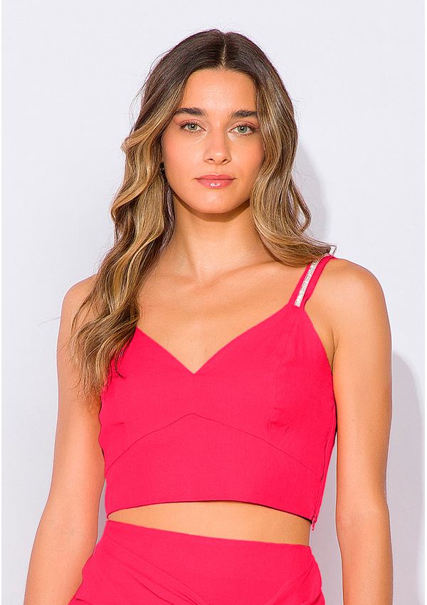 Cropped Alça Brilho 