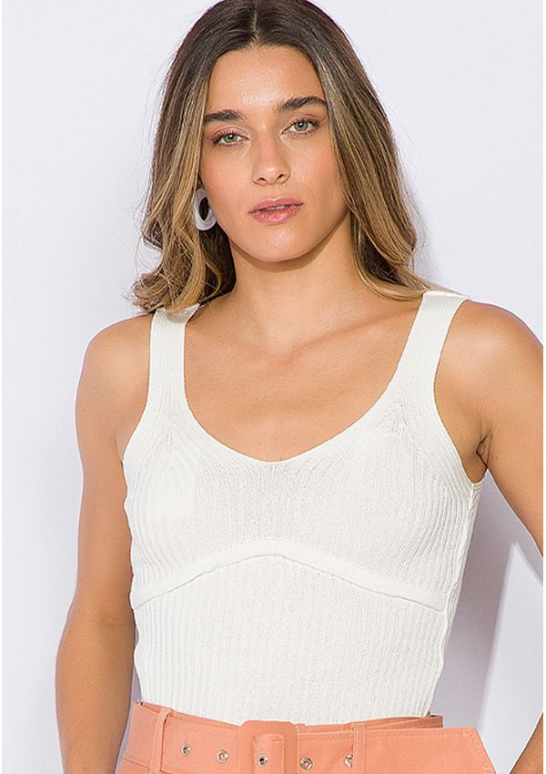 Blusa Tricô Canelada 