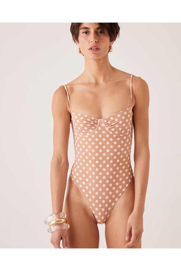 Maiô meia taça poá gretta 