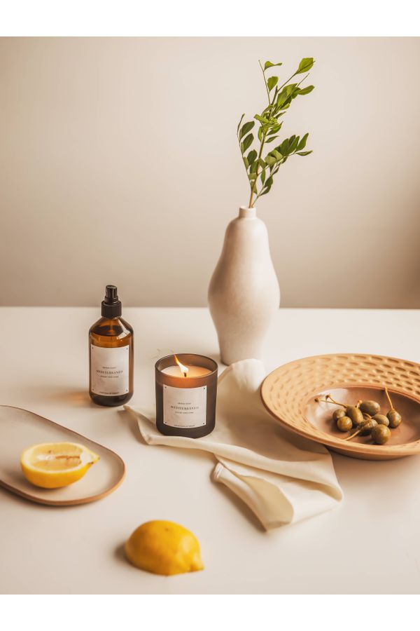 VELA AROMÁTICA PACHOULI ERVAS E LIMÃO SICILIANO- MEDITERRÂNEO 