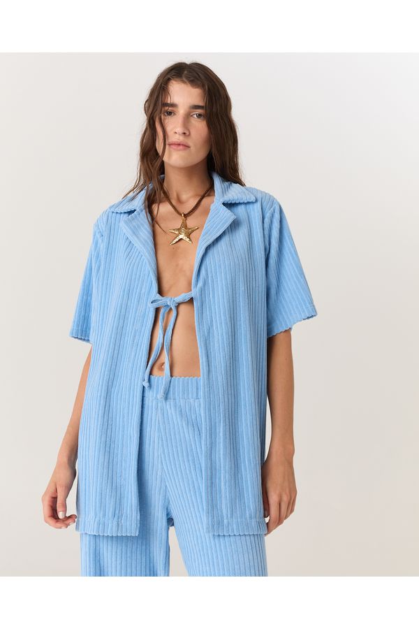 CAMISA ELOISE ATOALHADO AZUL 