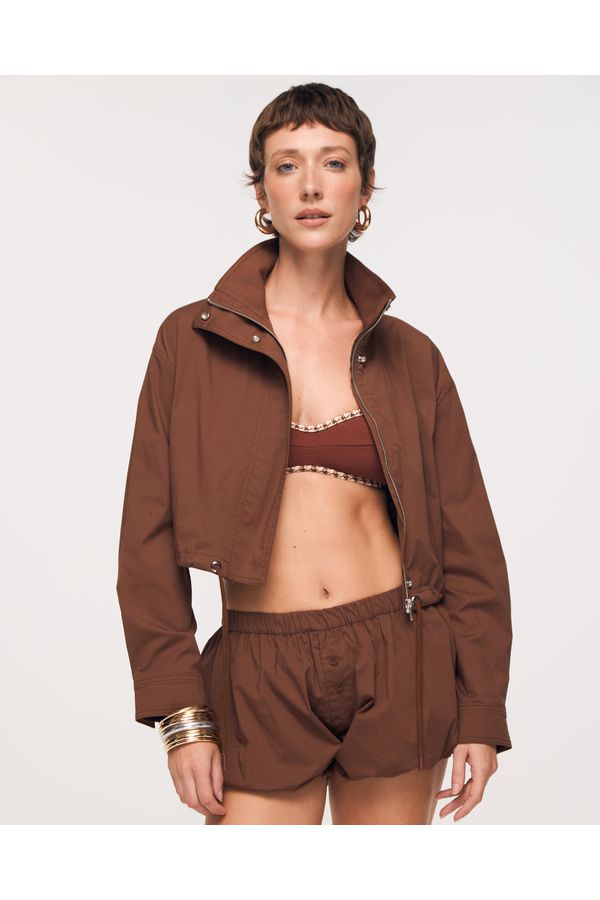 CASACO BOMBER AMELIE MARROM CAPPUCCINO 