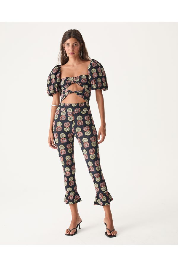 CALÇA CORSARIO ESTAMPADO CONCHAS JOANNE