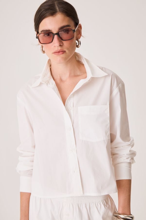 Camisa Cropped Fernanda Branca