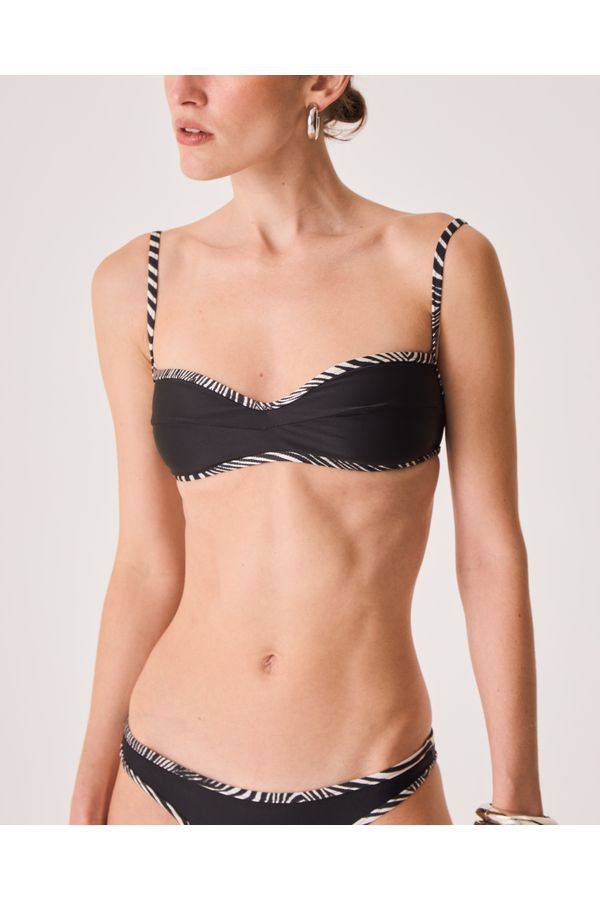 Top Biquini Manu Preto Vies Animal Print