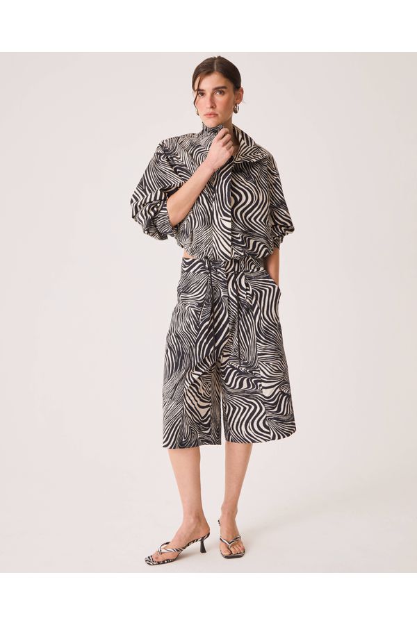 Casaco Bomber Amelie Animal Print Zebra