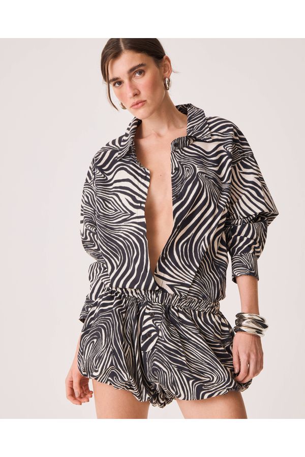 Camisa Meg Animal Print Zebra