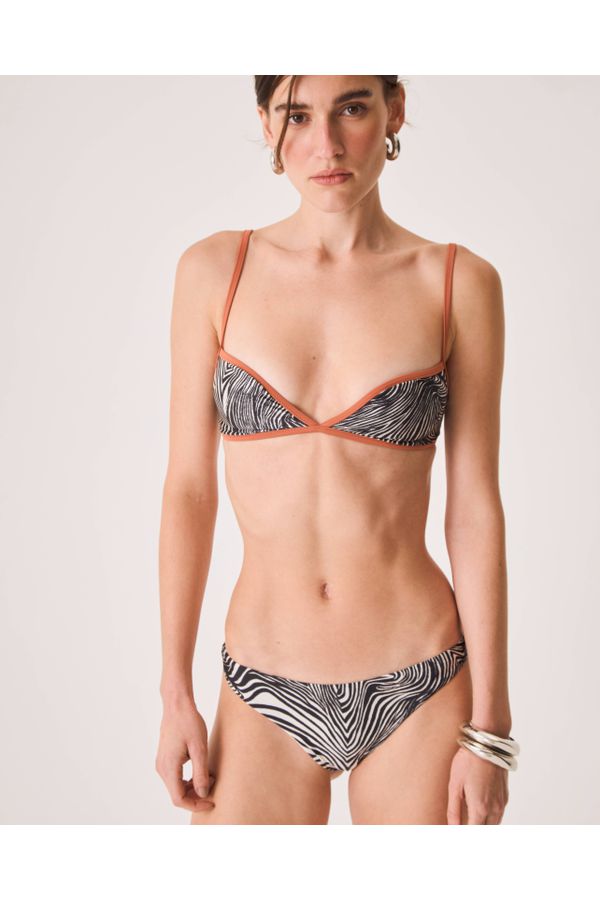 Top Biquini Isabella Vies Cobre Animal Print Zebra