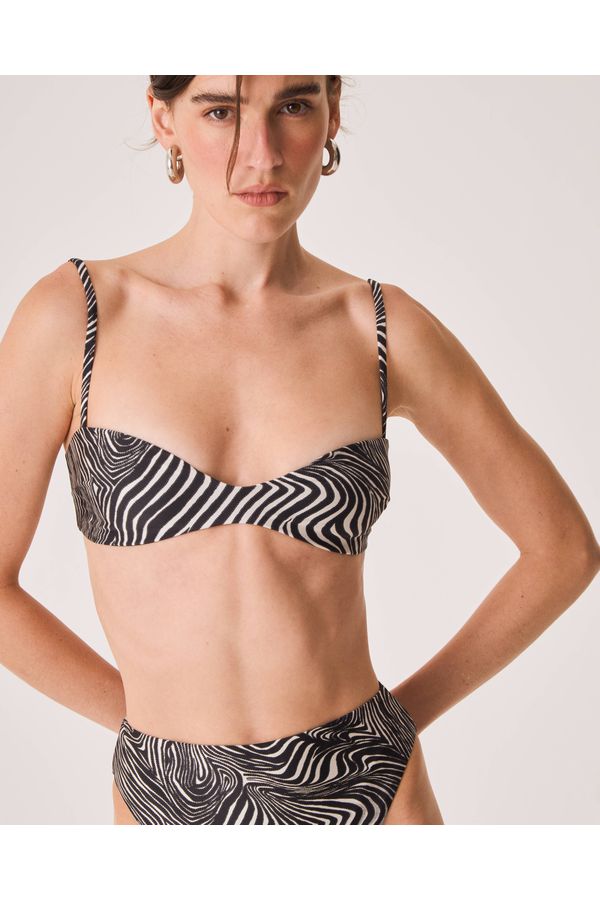 Top Biquini Helena Animal Print Zebra