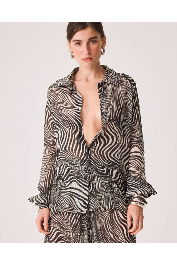 Camisa Luisa Animal Print Zebra