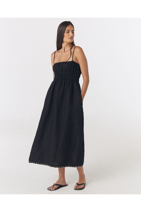 VESTIDO PRETO DUDA LINHO 