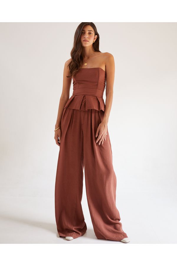 CALÇA ALFAIATARIA PANTALONA DE LINHO AVELA CONGAC VICKY 