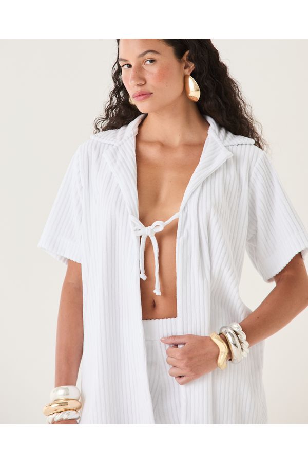 CAMISA ELOISE ATOALHADO BRANCA