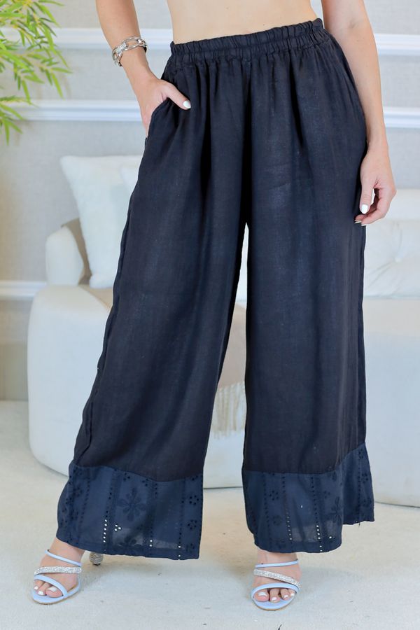 CALÇA GEISA PRETO - Loja Linho Italiano