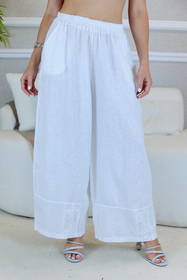 CALÇA GEISA BRANCO - Loja Linho Italiano