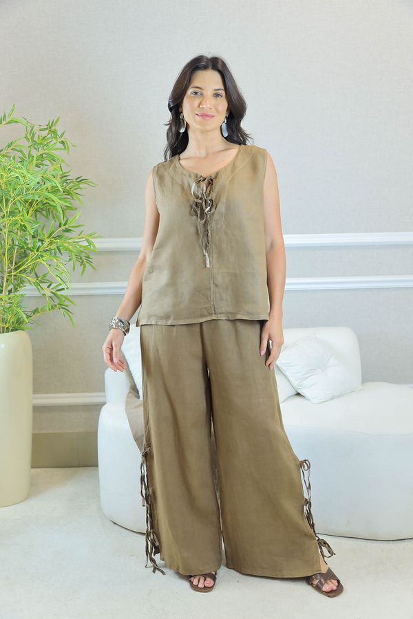 CONJUNTO SORAIA CAPUCCINO - Loja Linho Italiano