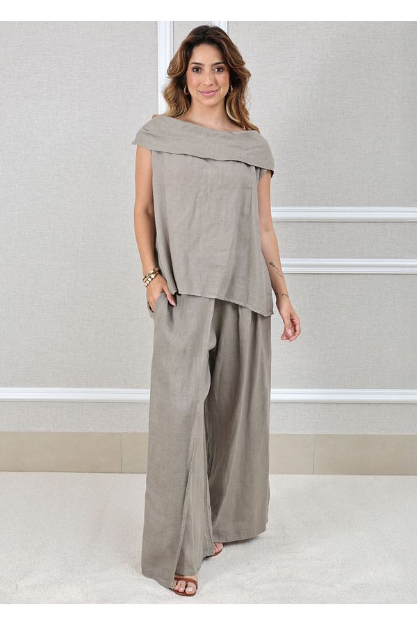 Conjunto Gabriela Linho Italiano Fendi - Loja Linho Italiano