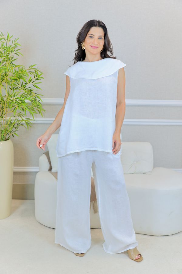 CONJUNTO DAFNE BRANCO - Loja Linho Italiano