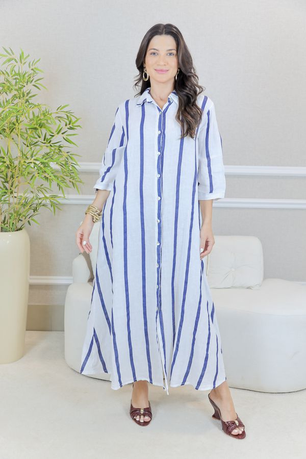 CHEMISE GEISA BRANCO - Loja Linho Italiano