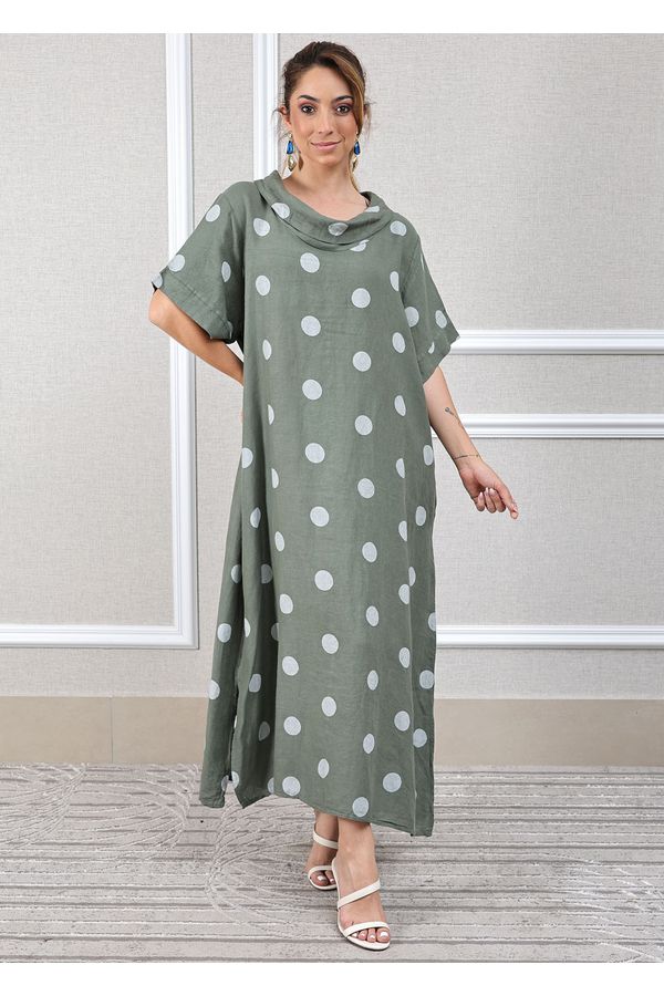 Tunica Debora Linho Italiano Verde Militar - Loja Linho Italiano