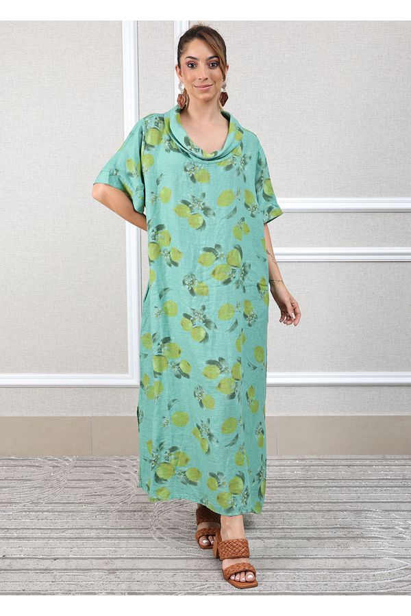Tunica Denise Linho Italiano Verde Água - Loja Linho Italiano
